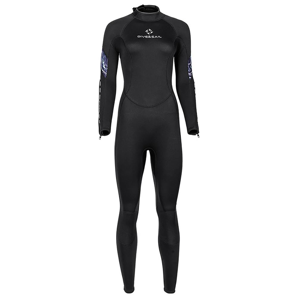 Muta in Neoprene da 3 Mm per Donna – Tuta da Immersione Intera Monopezzo con Cerniera Posteriore e Maniche Lunghe, Ideale per Snorkeling, Surf, Canoa e Immersioni Subacquee