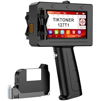 127T1 Handheld Inkjet Printer - Portable Handheld Printer for Text/Logo/QR Code/Barcode/Date/Batch Number/Serial Number, Inkjet Coding Machine for Cardboard/Metal/Plastic/Ceramic/Wood/Fabric