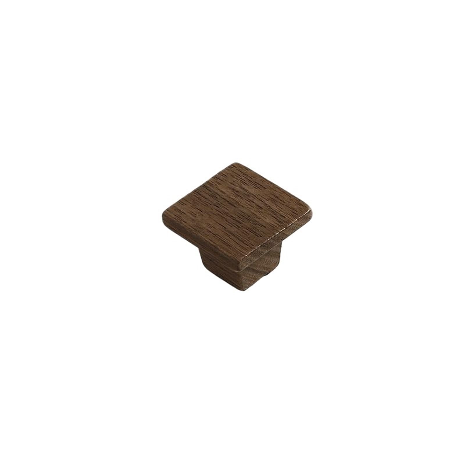LADFRTYU Wooden Handles 2pcs Walnut Wooden Kitchen Cabinet Knobs and Handles Shoe Handle Gold Cupboard Door Pulls Hardware(1905-Walnut-Single)