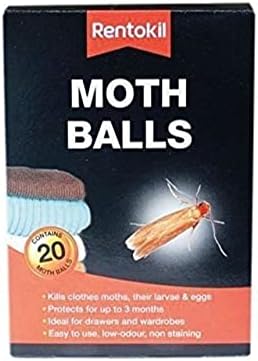 Rentokil RKLPSM97 Moth Balls (Pack of 20), Clear, 10.3x14.5x4.3 cm