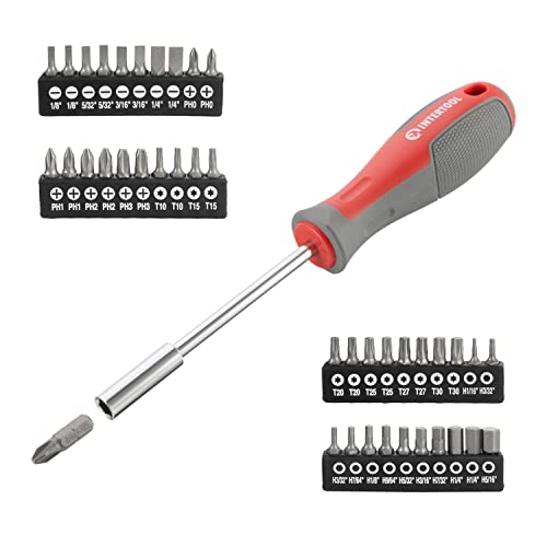 Intertool 58-Piece Magnetic Screwdriver Set With Case, Precision Screw Drivers, Assorted Bits And Driver, Portable Storage Vt08-3358 #TOP4