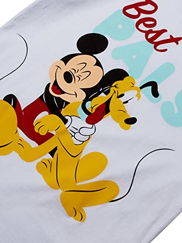 Conj. de Pijama Camiseta e Shorts, Meninos, Disney, Branco/Azul, 8