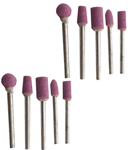 DYNAMIC 5 Pc Grinding/Polishing Stone Set | Versatile Tool for Grinding, Polishing, Carving, and Cleaning | Pre-Mounted on 1/8