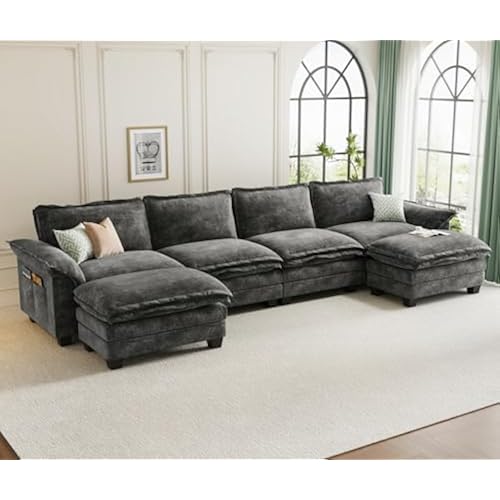 KKL 155" Sectional Couches for Living Room, U-Shaped Modular Sectional Sofa