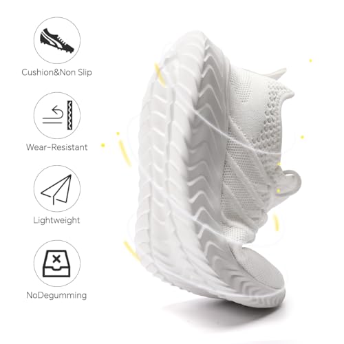 Image of Women's Tennis Running Walking Shoes Slip on Casual Non Slip Athletic Workout Gym Sneakers Fashion Lightweight Breathable Mesh Jogging Work Sports Outdoor Shoe