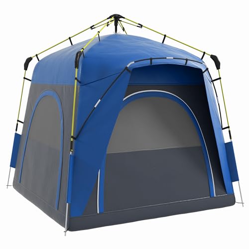 Carpa instantánea para 4 personas color azul miniatura 1