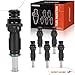 A-Premium Fuel Injectors Compatible with BMW 323i, 325i, 325xi, 328i, 328i xDrive, 328xi, 330Ci, 330i, 330xi, X5, 525i, 525xi, 528i, 530i, X3, 128i, Z4, 2.5L 3.0L, Set of 6, Replace# 13537531634