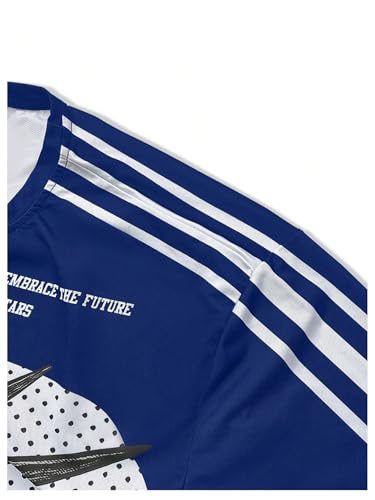 Men's 2 in 1 Graphic Tee Shirts Polka Dots Long Sleeve Striped Baggy T Shirt Streetwear3