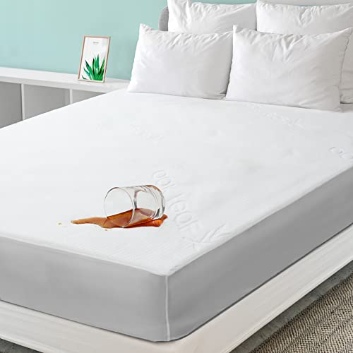 Mattress Protector California King Size, Oak Leaf Waterproof Bamboo Mattress Cover Ultra Soft Breathable Cal King Mattress Cover (72X84) #TOP19
