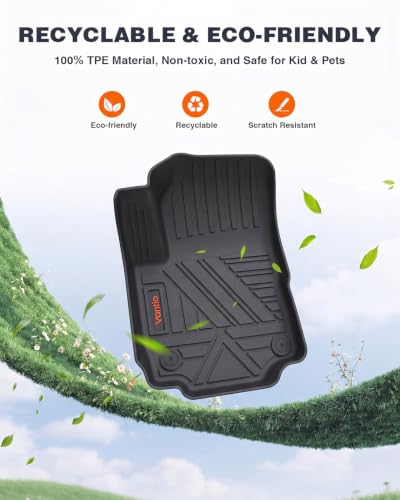 Image of Floor Mats for 2018-2024 Chevy Equinox (Not for EV) / GMC Terrain | All-Weather TPE Custom Fit Floor Liners Cargo Liner Car Accessories