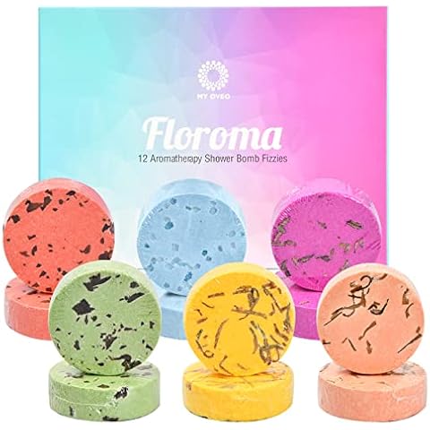 Shower Steamers, 12PCS Natural Aromatherapy Shower Steamers, Shower Bombs with Essential Oils for Relaxation, Stress Relief Shower Steamers, Enjoy Spa at Home, Gift for Men and Women, Family Pack Cover