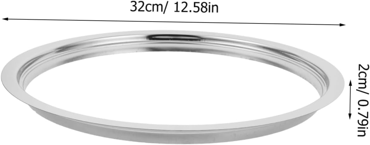 Hot Pot Circle Ring Cooker Base Fitting Stove Fitting Band Cookware Stabilizer Induction Cookware Pot Fitting Accessory Hot Pot Accessory Induction Adapter Silver Stainless Steel
