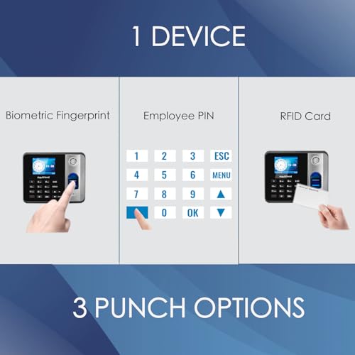 image for HapAttend Time Clock - Fingerprint Time Clocks for Employees Small Bus