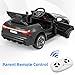 INFANS 12V Kids Ride On Car, Licensed Audi RS e-tron GT Electric Vehicle with Remote Control, Toddlers Battery Powered Toy with 4 Wheels Suspension, LED Headlight, Music, MP3, USB, TF Port (Black)