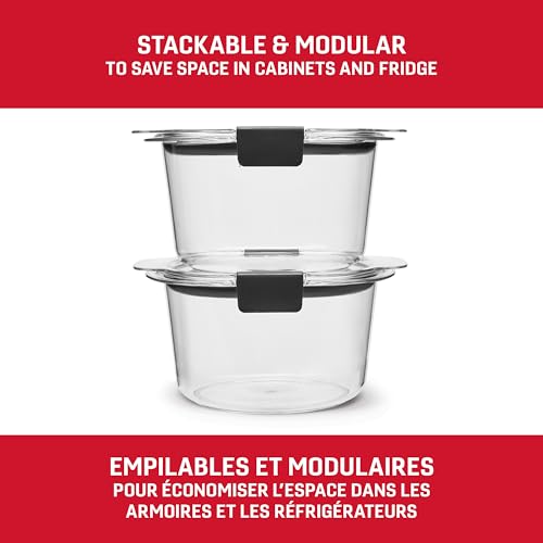 Rubbermaid Brilliance Round Leak Proof Food Storage Containers, 3.5 cup (828 mL), 2 Pack by Rubbermaid - Image 4