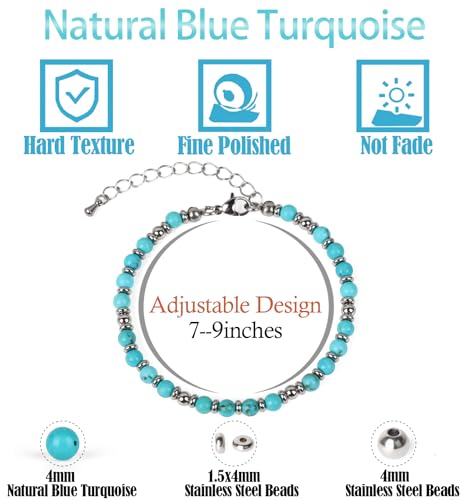 LPBeads Beaded Bracelets for Women Energy Gemstone Charm Jewelry Adjustable Bracelet Gifts for Mom, Daughter, Wife, Friends, Bestie2