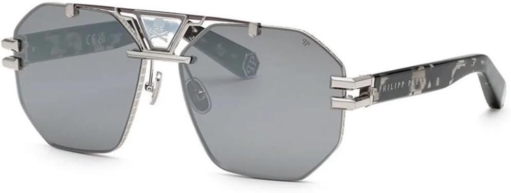 Philipp Plein Aviator-Frame Titanium Sunglasses