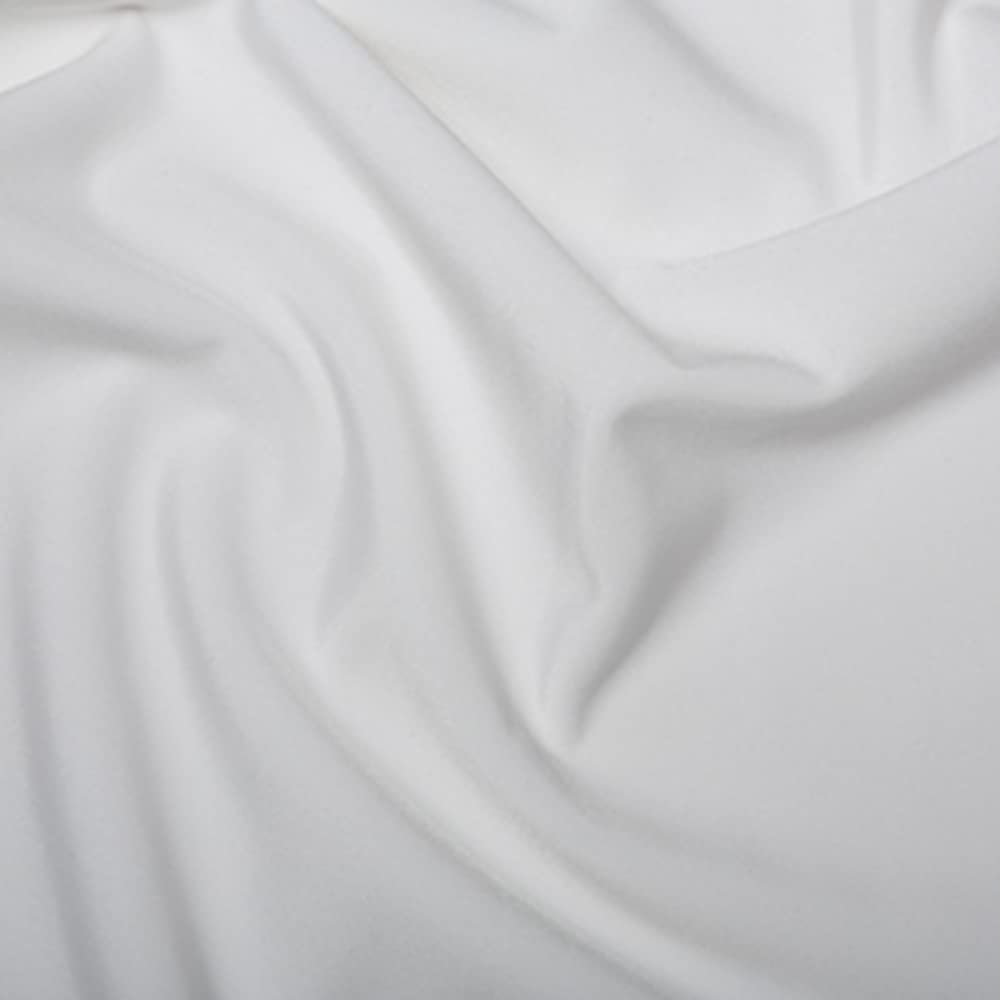 Oh Sew Crafty Limited White Plain All Way Stretch Lycra Fabric Nylon Spandex Dress Dance Wear 150Cm Wide (Per Metre) (White)
