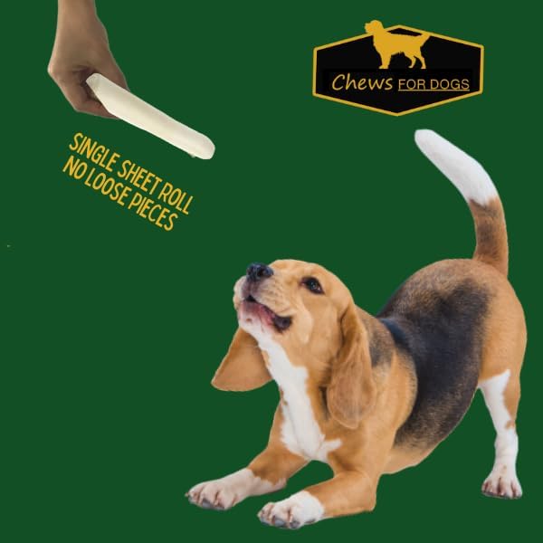 Miniatura 5 de GOLDEN Chews Retriever - Rollos de piel cruda de 7 a 8 pulgadas hoja individual producto 100  natural gran solución para masticar perros de