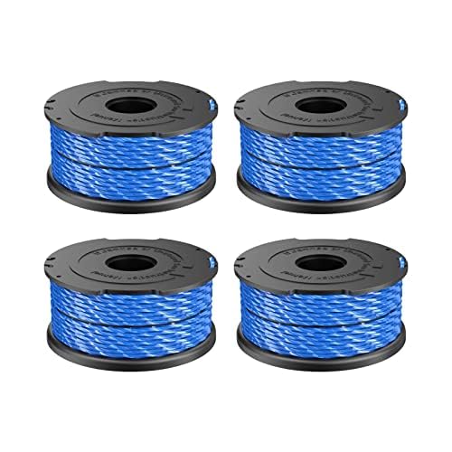 luolety String Trimmer Spool Line for Black and Decker A6441, 1.65mm dia 12.2m Autofeed Spools for GL650SB, GL652, GL655, GL650SBK, GL650SZ, GL660P, GL680, GL680B Grass Strimmer Trimmer (4)