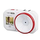 Digitalkamera, 4K 64MP Dual Screens Kamera, 18 Fach Digitales Zoom Autofokus Selfie mit 2,8 Zoll und 1,54 Zoll Bildschirm, 1000 mAh Akku, Tragbarer Kompakt für Schulreisen (White)