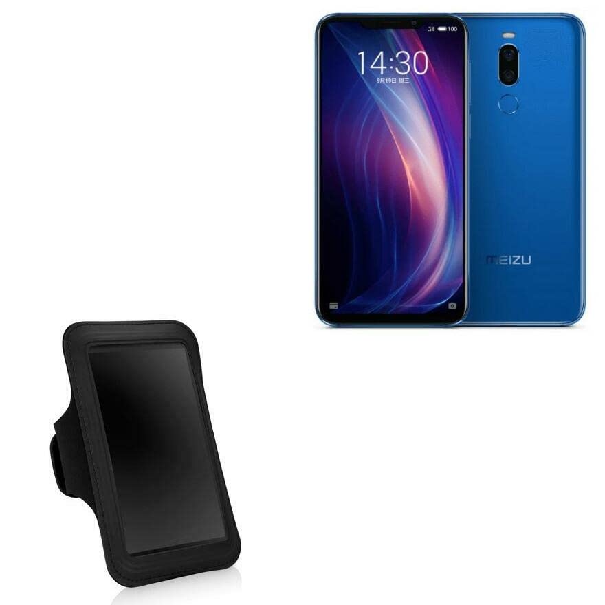 BoxWave Case Compatible with Meizu X8 - Sports Armband, Adjustable Armband for Workout and Running for Meizu X8 - Jet Black