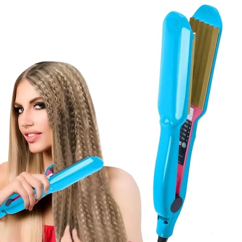 Pro Hair Crimper for Women/Girls Professional Volumizing Crimping Iron for Fluffy Style 30s Rapid Heating Fluffy Corn Iron