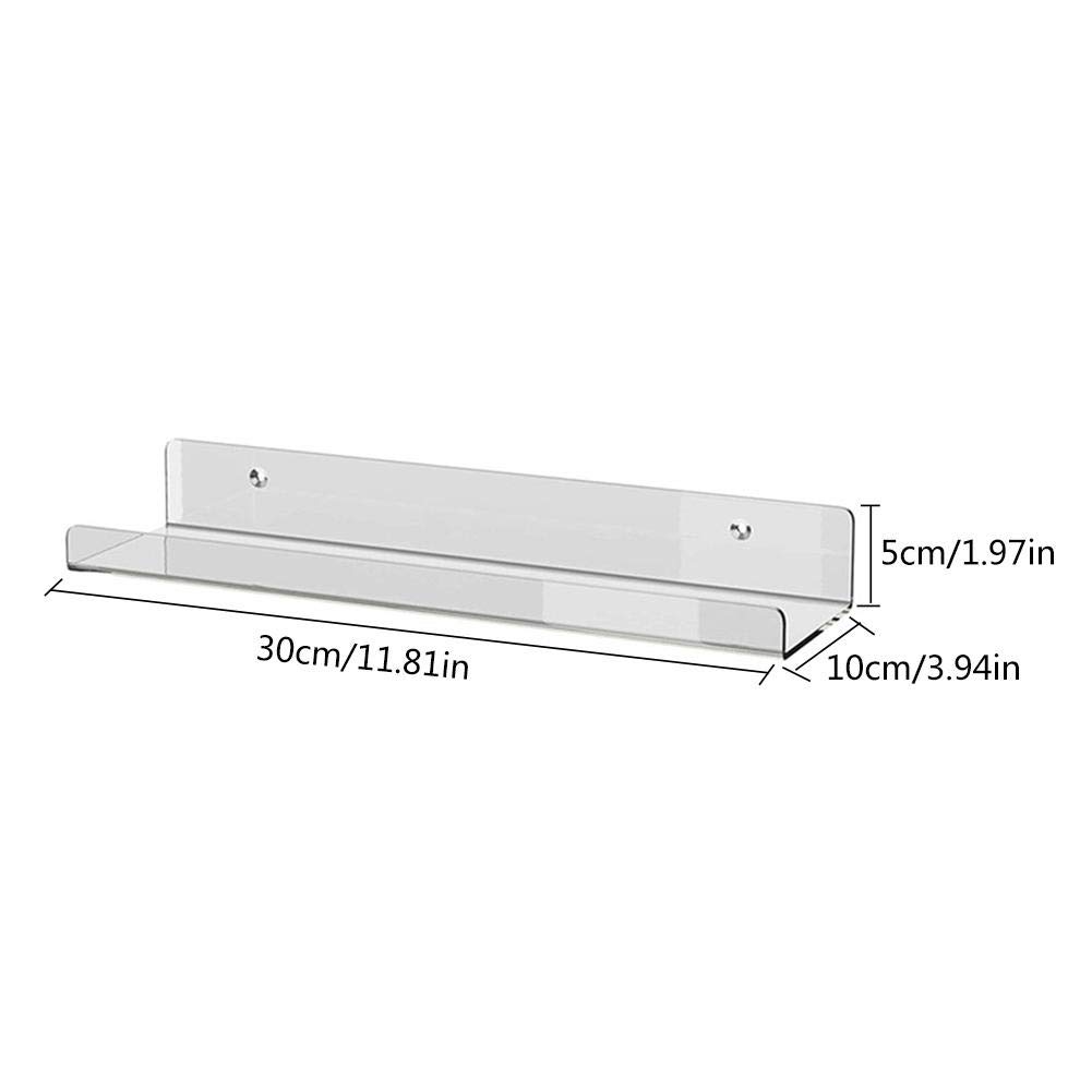 Transparente Acryl-Schweberegale – 4 Stück, Je 38,1x10,9x7,6 Cm, 5 Mm Dick, Zur Wandmontage