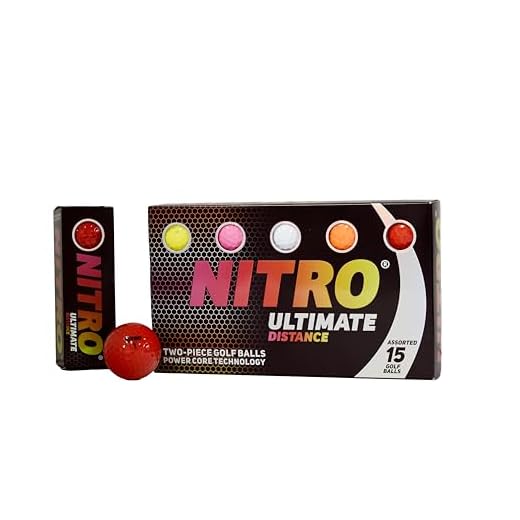 Nitro Ultimate Distance Golf Ball (15-Pack), Multi-Colored