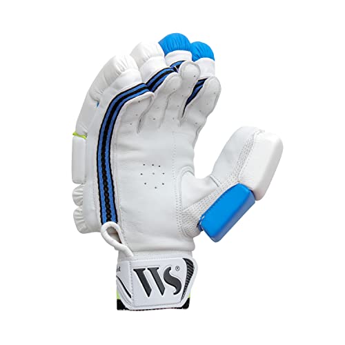Whitedot Falcon Cricket Batting Gloves for Pro Players (White, Youth, Left)