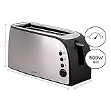 TZS First Austria – gebürsteter Edelstahl 4 Scheiben Toaster 1500W mit Krümelschublade Sandwich Langschlitz | abnehmbarer Brötchenaufsatz | wärmeisoliertes Gehäuse, stufenlose Temperatureinstellung - 3