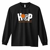 [アートワークスコウベ] バスケ ロンT 長袖Tシャツ 練習着 ドライ HOOP ユニセックス L ブラック