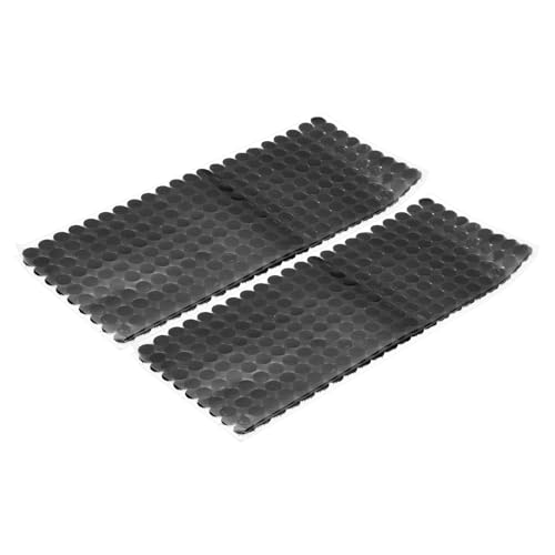 Image of HARFINGTON 504set Hook and Loop Strips with Adhesive 0.4 inch Round Double Sided Hook and Loop Tape Nylon Self Sticky Fastener for Home Office Car, Black