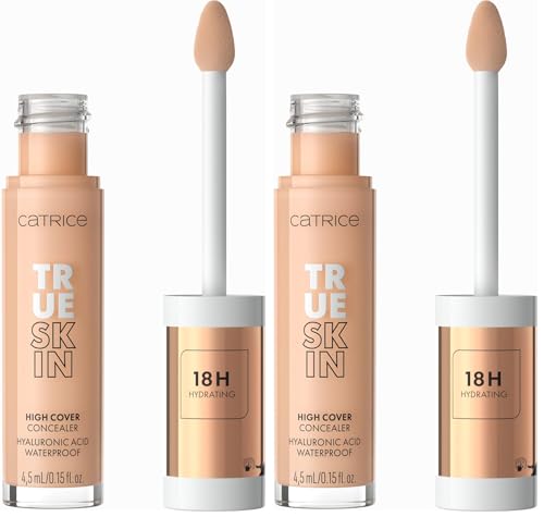 Catrice Cosmetics True Skin High Cover Correttore Viso, Anti-Macchie, Idratante, Lunga Durata, Naturale, Opaca, 4.5 ml (Confezione da 2)