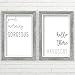 Good Morning Gorgeous Hello There Handsome Wall Decor (11x17 inch Unframed Prints, Good Morning Gorgeous Sign Wall Art Set, Typography Art, Minimalist Wall Art, Hello There Handsome Sign Set)