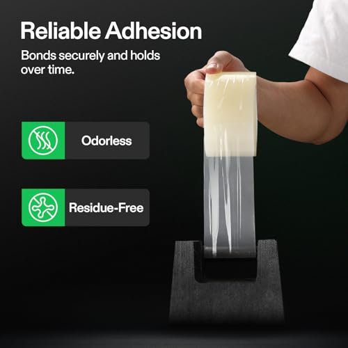 Image of VIVOSUN Greenhouse Repair Tape, 6.3 mil 2 inch x 108' Weatherproof Clear Poly Patch Tape, Heavy Duty Greenhouse Sheeting Coverings Film Tape for Plastic Sheeting and Tents