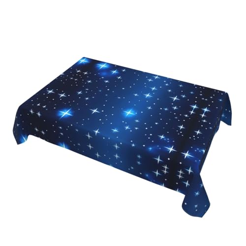 Nappe de table étoiles bleues 137,2 cm grand format pour réception chic - 4