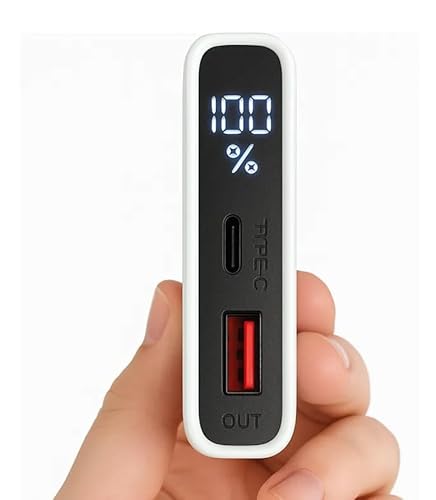 Power Bank 10000 mAh, Carregador Portátil Turbo 22,5W, Display de Led Indicador de Bateria, Entrada USB e Tipo C, Tecnologia Power Delivery, Carregamento Super Rápido - Max-0561 (Preto ou Branco)