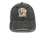 Horpe Golden Retriever Dog Gifts for Men Women, Puppy Owner Baseball Hat for Barkday, Adjustable Embroidered Washed Black Cap for Party
