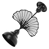 ULDIGI Vintage Kerzenhalter aus Eisen mit Gingkoblatt Motiv für Wohnzimmerdekoration und Hochzeitsfeiern Stabiler Kerzenständer für Spitzkerzen