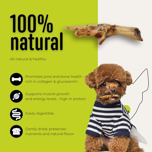 Your Right Paw Hühnerfüße für Hunde – 100 % natürliche Kauartikel – getreidefrei, proteinreich, aus Europa – 1 kg