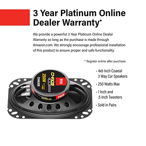 Boss Audio Systems CH4630B Chaos Exxtreme Series 4 X 6 Inch Car Stereo Door Speakers - 250 Watts Max, 3 Way, Full Range Audio, Tweeters, Coaxial thumb #1