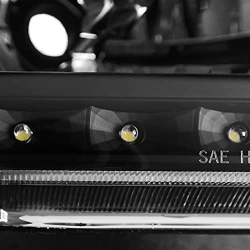 Akkon - 1 Piece Set For 2001 2002 2003 2004 Toyota Tacoma Pickup Truck Black Headlights W/Black Trim Corner Signal Lamps #TOP5