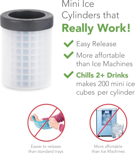 Image of Tovolo Mini Ice Squeeze & Release Cylinder, 2-Pack, Mini-Ice Cube Makers