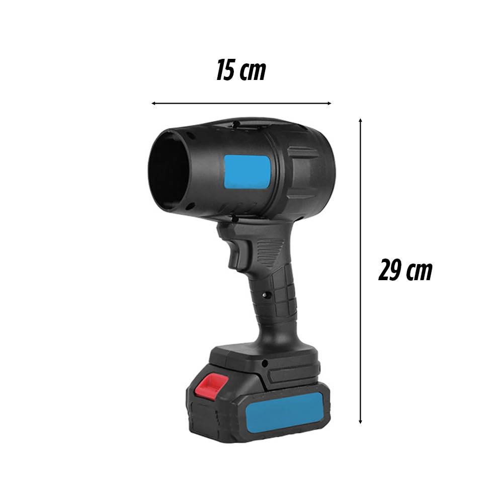 Kit Idropulitrice e Soffiatore Cordless a Doppia Batteria 48V - Lancia Lavaggio a Batteria - Lavaggio Professionale con Filtro, Tubo, Serbatoio e Attacchi - Pulizia Auto Scooter Giardino (Blu)