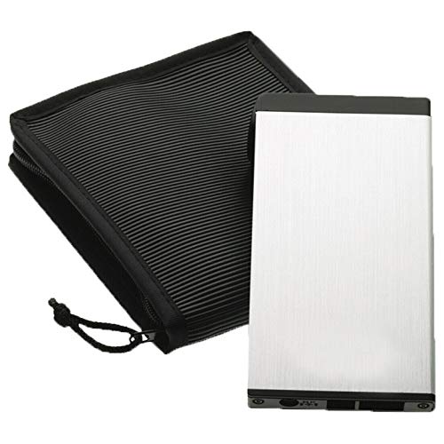 FANTEC fanbox FB-C25US2 obudowa dysku zewnętrznego (do montażu dysku twardego 6,35 cm (2,5 cala) SATA lub SSD, USB 2.0 i eSATA, solidna obudowa aluminiowa, szczotkowana) srebrna