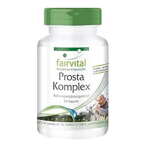 Fairvital | Prosta Komplex – VEGAN – HOCHDOSIERT – 90 Kapseln – mit Selen, Zink, Sägepalme, Lycopin, Beta-Sitosterol…