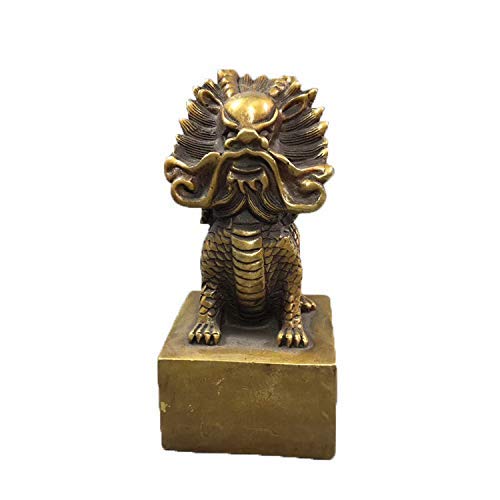 Sceau de Dragon en cuivre pur H3TF5J, objet art traditionnel haut de gamme