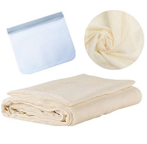 Cheesecloth Unbleached - Pure Cotton Muslin Strainer for Nut Milk & Cheese