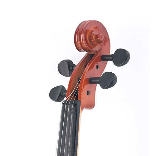 Mendini By Cecilio Violin For Kids & Adults - 4/4 Mv Natural Varnish Finish Violins, Student Or Beginners Kit W/Case, Bow, Extra Strings, Tuner, Lesson Book - Stringed Musical Instruments #TOP3